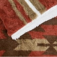 thumbnail image 5 of Home Soft Things Southwest faux fur blanket - Brick Red - 90x96'', 5 of 6