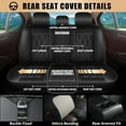 thumbnail image 7 of AOMSAZTO Full Set Car Seat Covers Fit fo Nissan Rogue 2014-2025 Faux Leather Seat Cover Cushion Protector Waterproof 2 Rows 5 Seats Seat(BLACK), 7 of 7