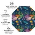 thumbnail image 3 of Honeii Undersea Animals print Leather Coaster Set of 4, ideal for safeguarding your furniture from drinks spills and effortless cleanup-Octagon, 3 of 6