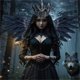 thumbnail image 4 of Cuervo Pageant Witcher Disfraz de Cosplay Gótico Tocado, 4 of 6