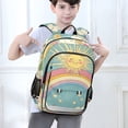 thumbnail image 6 of FORMRS School Backpack 17" Student Travel Bag with Laptop Compartment, Retro Beige Rainbow, 6 of 7
