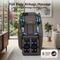 thumbnail image 6 of Real Relax Electric Massage Chair, Zero Gravity Full Body Massage Recliner Chair with 10 Fixed Rollers, Touch Screen Controller, Brown, 6 of 10