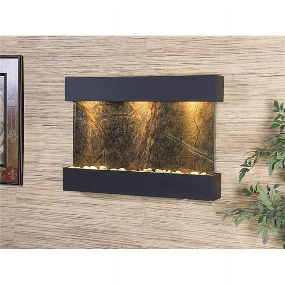 Adagio RCS1705 Reflection Creek Textured Black Green-Marble Wall Fountain