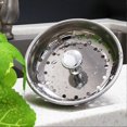 thumbnail image 4 of Kitchen Sink Drain Strainer Press Stopper Anti-clogging Quick Drainage Universal Stainless Steel Sink Drain Filter Catcher Basket Cover Jikaix-2025, 4 of 5