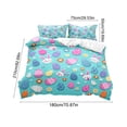 thumbnail image 3 of Deeceymbur Queen Size 3 Piece Easter Bedding Set Cartoon Rabbit Egg Pattern Microfiber Duvet Cover Pillowcases Soft Holiday Decor, 3 of 6