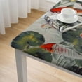 thumbnail image 5 of Acheng Fish Lily Pads Detailed Painting Square Tablecloth Washable for Home Kitchen Outdoor Decoration 100% Polyester Fiber 52*52, 5 of 8