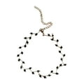 thumbnail image 2 of AYYUFE Wave Chain Black Beads Choker Short Necklace Women, 2 of 5