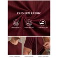 thumbnail image 6 of RICHCOIN Men's Ribbed Knit Crewneck T-Shirts Short Sleeve Textured Solid Casual Tee, 6 of 7