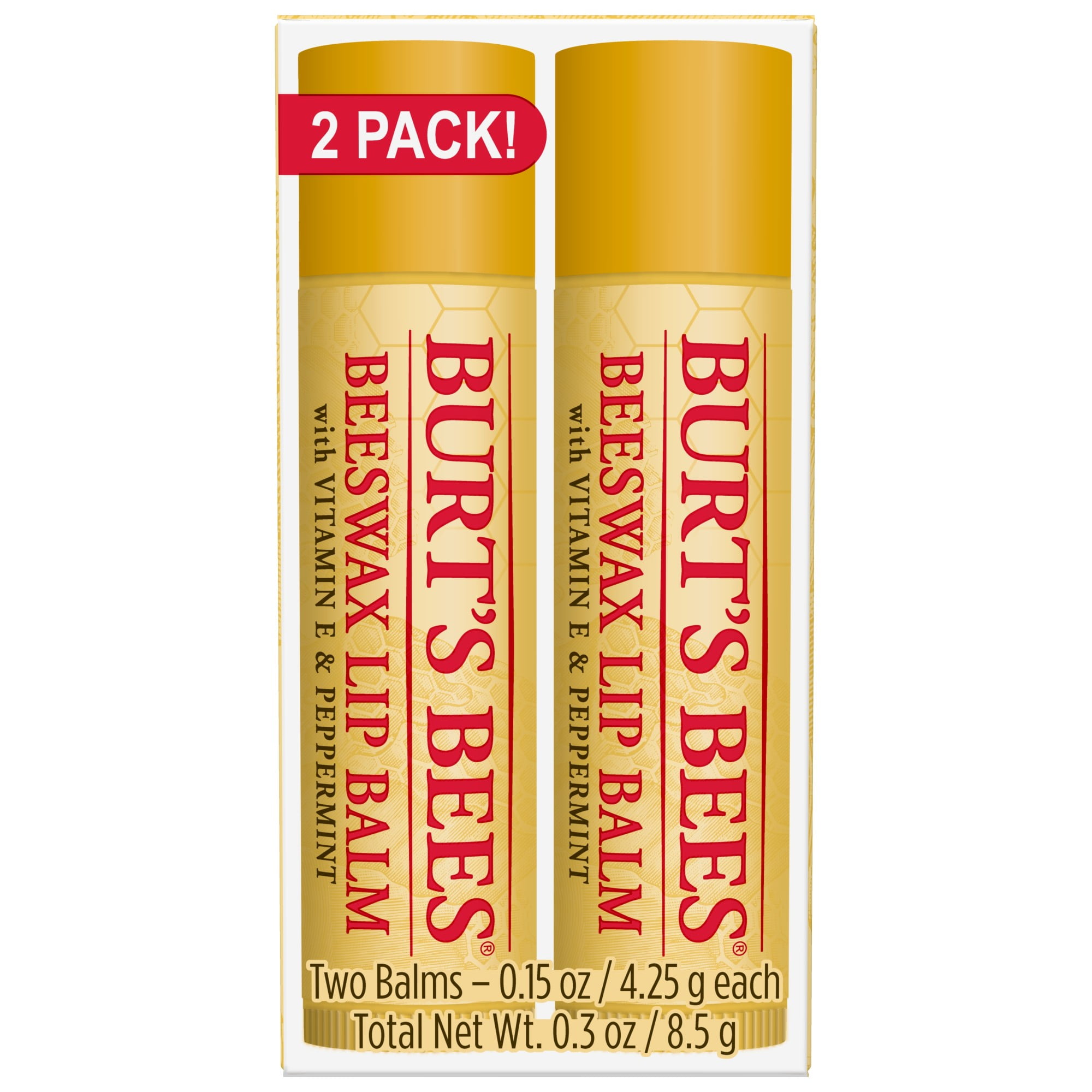 Burt's Bees 100% Natural Origin Moisturizing Lip Balm, Original Beeswax ...