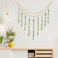 thumbnail image 4 of 43.3 Inch Hanging Eucalyptus Wall Decor Large Boho Home Ornaments Hanging Natural Wooden Bead And Artificial Eucalyptus Garland Green Decoration, Red, 4 of 4