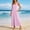 Pink, variant on Women's Summer Dresses with Pockets Plus Size Crew Neck Solid Color Sleeveless Ankle Length Dress