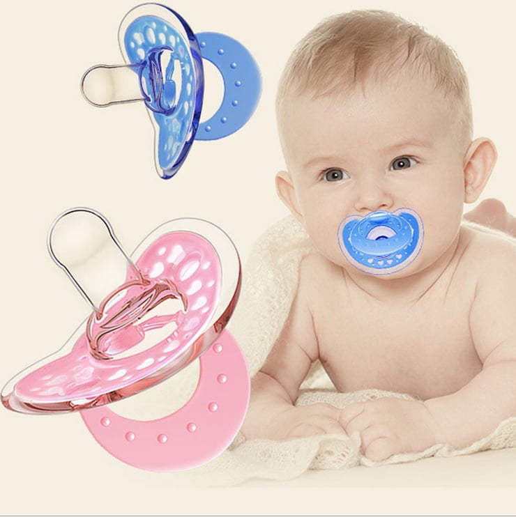 Silicone Nipple Soother Pacifier Infant Orthodontic Dummy Teether BPA Free 