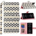 thumbnail image 3 of Bemz Clutch Pocket Series Wallet Case for Samsung Galaxy A42 5G with Key Tool - Black Gold Chevron, 3 of 5