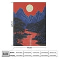 thumbnail image 4 of WERPE  Ultra Soft Flannel Bed Blankets Lightweight Cozy Throw Blanket Room Decor for Couch Sofa Bedroom Adults Bedding Lightweight Cozy Blanket Vaporwave Mountain Landscape White, 4 of 6
