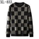 thumbnail image 2 of Suéter a cuadros estilo inglés para hombre, jersey holgado de manga larga, informal, para Navidad, otoño e invierno, 6XL, 8XL, 7XL, 2023, 2 of 5