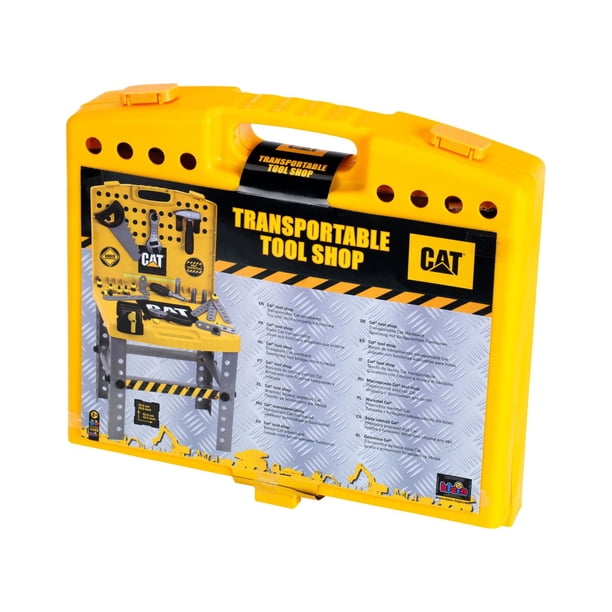 Theo Klein Cat® Toy Tool Shop, Foldable Workbench with Accessories
