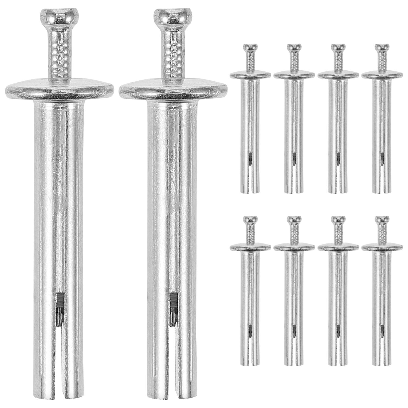 Masteelf 100pcs Expansion Fastener Nails 8x50mm Drive-In Anchor Nails For Concrete Walls Heavy Duty Wall Screws Metal Bolt For Concrete And Masonry Anchors