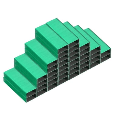 Uxcell Staples for Stapler, 8 Pack #10 Mini 3/16 Inch Length Staples for Office Supplies, Green