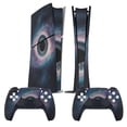 thumbnail image 2 of Skin Sticker for PS5 Slim Standard PS5 Pro Disc Digital Edition Console and Controllers Decals for Playstation 5 (Two Eyes Galaxy ,PS5 Pro Standard), 2 of 5