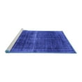 thumbnail image 2 of Ahgly Company Machine Washable Indoor Round Oriental Blue Industrial Area Rugs, 6' Round, 2 of 4