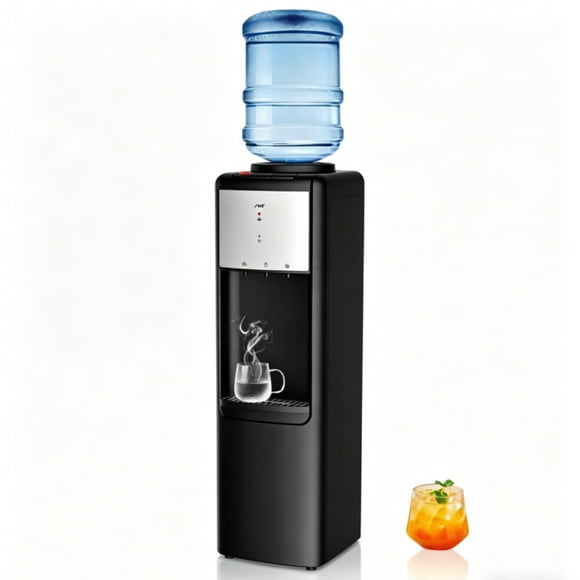 IKT Hot and Cold Water Cooler Dispenser Top Load, 3&5 Gallon,Child Safety Lock,304 Stainless Steel Tank