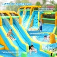 thumbnail image 4 of (2025 New) JOYMOR 11-in-1 Inflatable Water Slide Bounce House w/ 2 Waterslides, 2 Basketball Hoops, Deeper Pool, 1min Blow Up Waterslide for Kids Includes Air Blower, Water Blasters, Storage Bag, 4 of 7