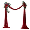 thumbnail image 1 of Uxcell Artificial Wedding Arch Simulation Flowers Kit, 2pack Flower Arrangements 2pack Curtains, Wine Red, 1 of 6