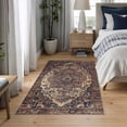 thumbnail image 3 of Bloom Rugs Washable Non-Slip 3' x 5' Rug - Beige / Terracotta Traditional Oriental Area Rug for Living Room, Bedroom, Dining Room, and Kitchen - Exact size: 3' x 5', 3 of 9