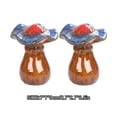 thumbnail image 3 of Cadorn Spring Garden Creative Colorful Ceramic Kiln - Changed Mushroom Ornaments, 2 - Piece Set, Blue Flat Mushroom Decor, 3 of 7