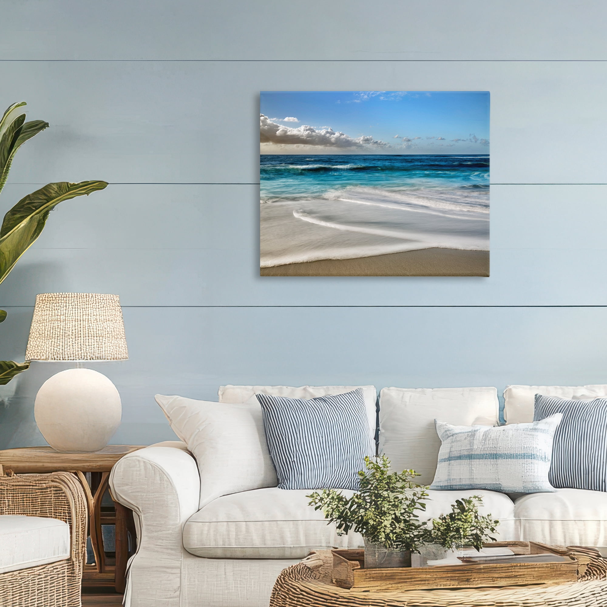 Stupell Industries Morning Foam on Shore Canvas Wall Art, design by Superstock