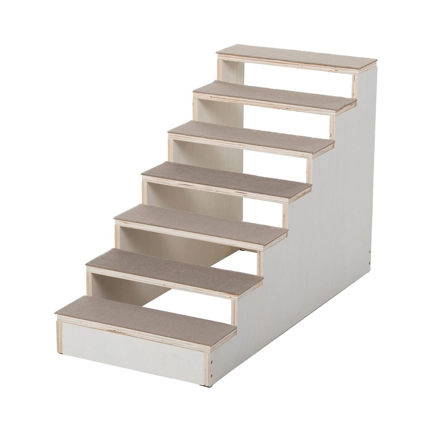 Pefilos 22" Wooden Pet Steps for Small Dogs and Cats, Ramp Stairs for Couch, Sofa, and High Bed Climbing, 7-Step, Natural Pefilos 22" Wooden Pet Steps for Small Dogs and Cats, Ramp Stairs for Couch, Sofa, and High Bed Climbing, 7-Step, Natural