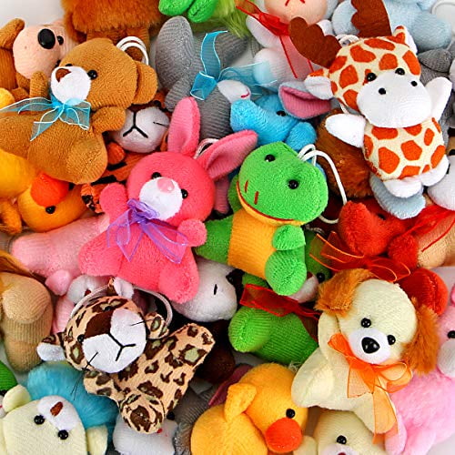 30 Pack Mini Plush Animals Toys Set, Aitbay Cute Small Stuffed Animal  Keychain Set for Party Favors, Goodie Bag Fillers, Carnival Prizes for  Kids, Prize Box Toy Assortment for Classroom Rewards -