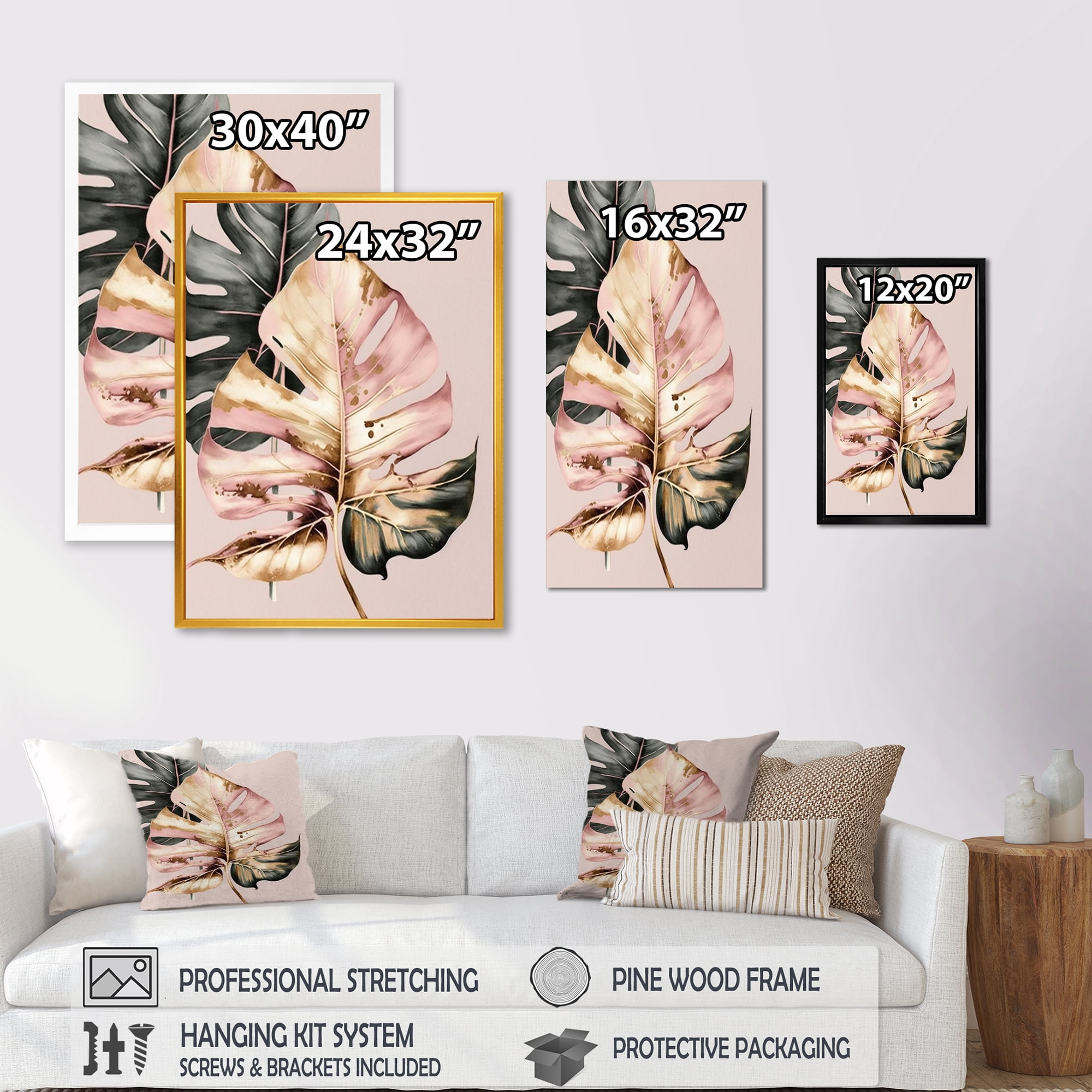 Designart Leaf IV Canvas Wall Art