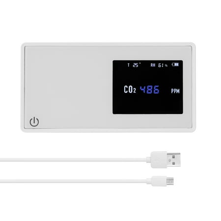 

Household Air Quality Detector CO2 Tester with Carbon Dioxide Value Electricity Quantity Temperature Humidity Display