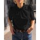 thumbnail image 3 of Blusa Prettygarden de verano bordada con ojales para mujer, color negro, 3 of 7