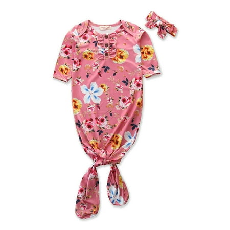 

jaweiw Newborn Baby Girl Floral Coming Home Sleep Gown Sleepwear Romper Sleeping Bags Nightgowns Pajamas Outfits Gift