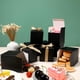 thumbnail image 5 of Favor Boxes Jutom Mini, 100 unidades de papel negro con cinta dorada, 5 of 7