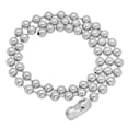 thumbnail image 4 of 6mm High-Polished Stainless Steel Ball Military Bead Chain Necklace, 23.5 inches + Gift Box, 4 of 7