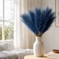 thumbnail image 3 of Dried Pampas Grass Decor, 10 Pack Blue Artificial Feather Plumes, Tall Faux Pampas Grass for Living Room Home Decor, Wedding Party Decoration Centerpiece Bouquet, 3 of 6