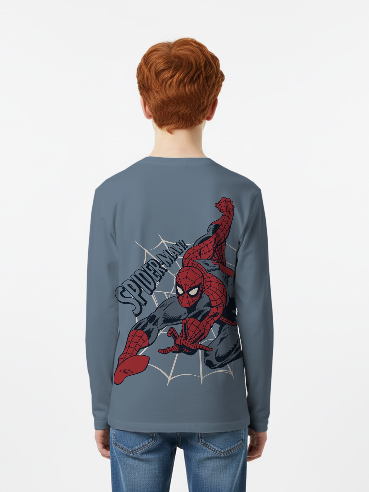 Spider-Man, Boys' & Big Boys' Graphic Long-Sleeve T-Shirt, Here Comes Spidey, Sizes 4-18