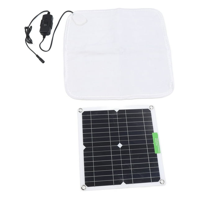 Solar Panel Heated Blanket, Pet Heating Pad 12V 50W Solar Panel Heating Blanket for Car Outdoor Use