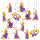 thumbnail image 2 of Globos de cumpleaños kit decoración fiesta alusivo a princesa Rapunzel, 2 of 8