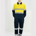 thumbnail image 6 of HAOTAGS Men's Long Sleeve Coverall, Stain & Wrinkle Resistant Mens Work Coverall with Multi Pockets Yellow 2XL, 6 of 7