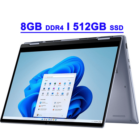Dell Inspiron 14 7435 Premium 2-in-1 Laptop 14" FHD+ ComfortView Touchscreen AMD 6-core Ryzen 5 7530U Processor 8GB DDR4 512GB SSD Backlit Fingerprint FHD Webcam ExpressCharge Win11 Silver