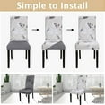 thumbnail image 4 of Printed Dining Room Chair Covers Set of 4, Stretch Kitchen Chair Covers Washable Parsons Chair Slipcover Removable Dining Chair Protectors for Hotel,Ceremony(Floral Pattern3), 4 of 6