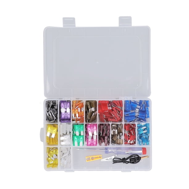 Kit surtido de fusibles para coche, 321 Uds., fusibles automotrices tipo cuchilla con bolígrafo eléctrico extractor para camiones y barcos