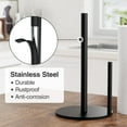 thumbnail image 4 of NIFFGAFF Paper Towel Holder Black Kitchen Roll Holder, One-Handed Operation Countertop Dispenser, 4 of 7
