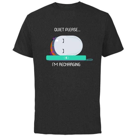 Ron’s Gone Wrong Quiet Please I’m Recharging Standard - Short Sleeve Cotton T-Shirt for Adults - Customized-Black