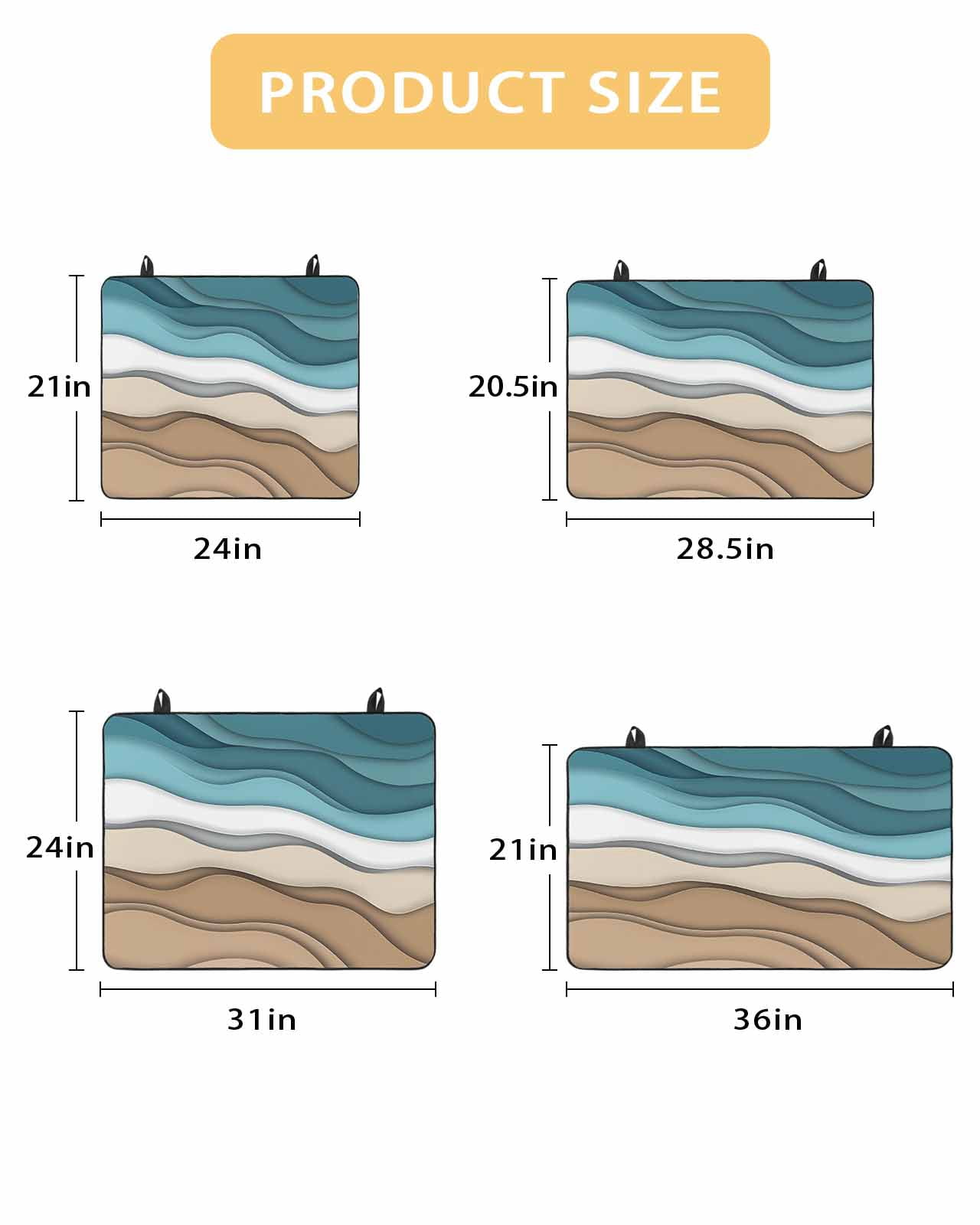 nqOlkjepod Large Induction Cooktop Protector Mat 24"x21", Teal Brown Ombre Stove Top Covers for Electric Stove, Modern Abstract Moire Aesthetics Stove Burner Cover Mats, Glass Top Stove Cover
