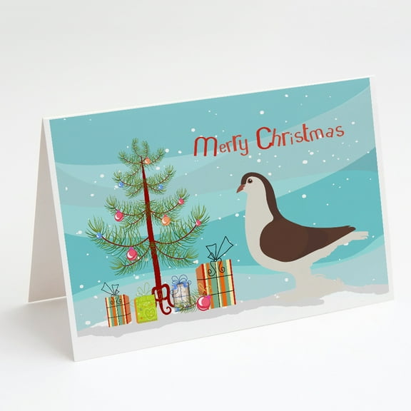 Large Pigeon Christmas Greeting Cards and Envelopes Pack of 8